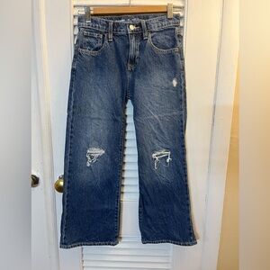 Old Navy Girls Blue Denim Baggy Wide Leg Jeans. Size 10